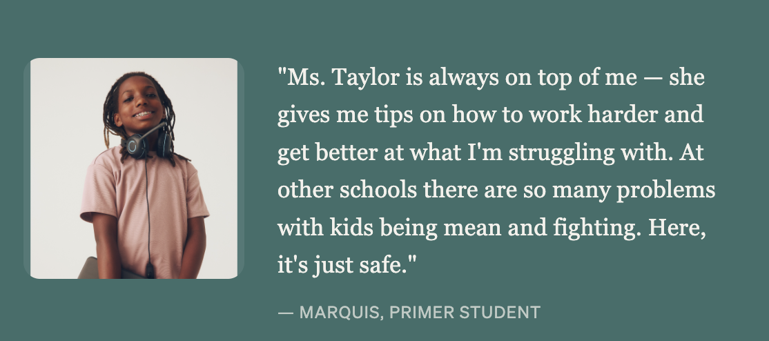 Marquis, a Primer student